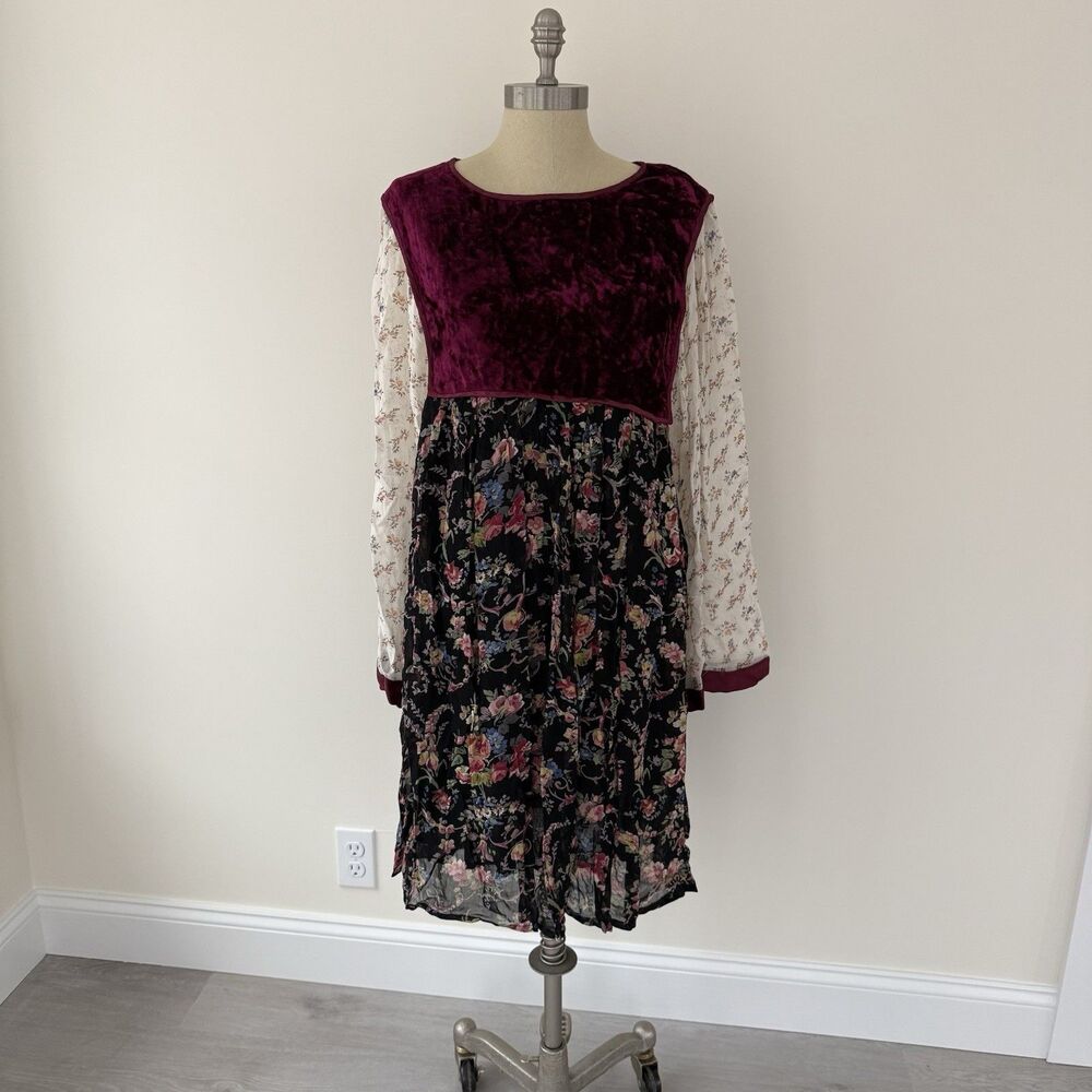 Vintage Adini Dress 70’s 80’s Sheer Velvet Boho Hippie Fairy NOS Whimsical NWT￼